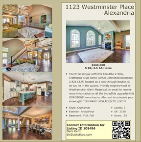 For Sale By Owner Color Flyer for Your Flat Fee MLS Listing VA