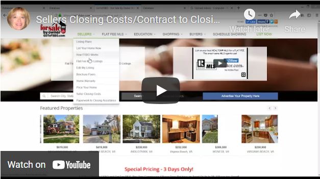 Home Sellers Closing Costs For Flat Fee MLS and FSBO Homes For Sale